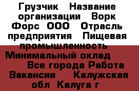 Грузчик › Название организации ­ Ворк Форс, ООО › Отрасль предприятия ­ Пищевая промышленность › Минимальный оклад ­ 25 000 - Все города Работа » Вакансии   . Калужская обл.,Калуга г.